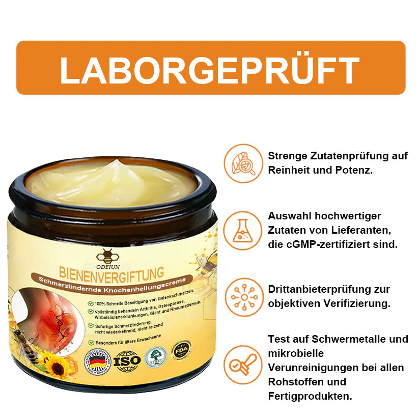 🐝[Offizieller Store] ODEIUN Bienenvenen-Schmerzlindernde Knochenheilungscreme 👨‍⚕️ Genehmigt von der Deutschen Osteopathischen Vereinigung (DGO)