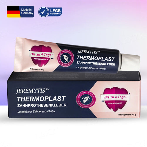 JEREMYTIS™ Thermoplastisches Haftmittel für Zahnprothesen