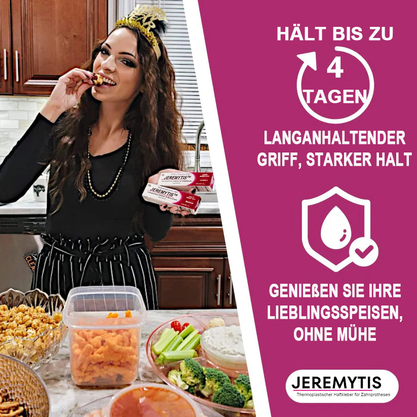 ✨[Offizieller Markenladen] JEREMYTIS™ Thermoplastisches Haftmittel für Zahnprothesen (✨KAUF 2, ERHALTE 1 GRATIS🎁)
