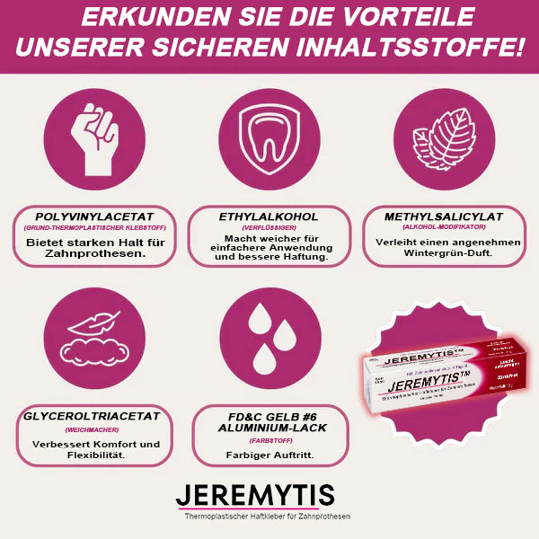 ✨[Offizieller Markenladen] JEREMYTIS™ Thermoplastisches Haftmittel für Zahnprothesen (✨KAUF 2, ERHALTE 1 GRATIS🎁)